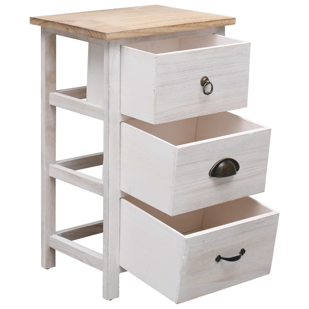 Side Cabinet 35x25x57 cm Paulownia Wood - Newstart Furniture