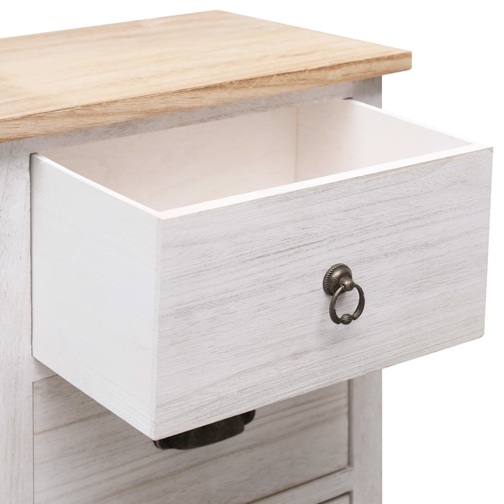 Side Cabinet 35x25x87 cm Paulownia Wood - Newstart Furniture