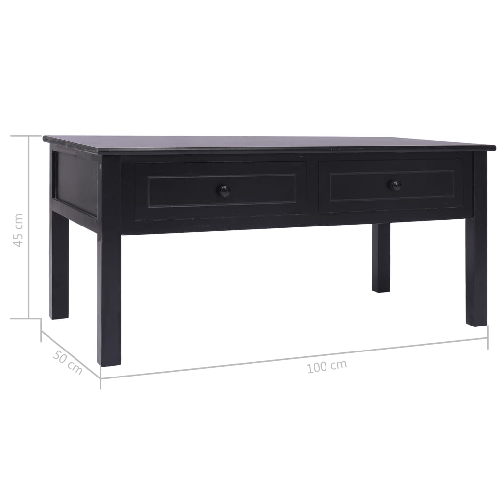 Coffee Table Black 100x50x45 cm Wood - Newstart Furniture