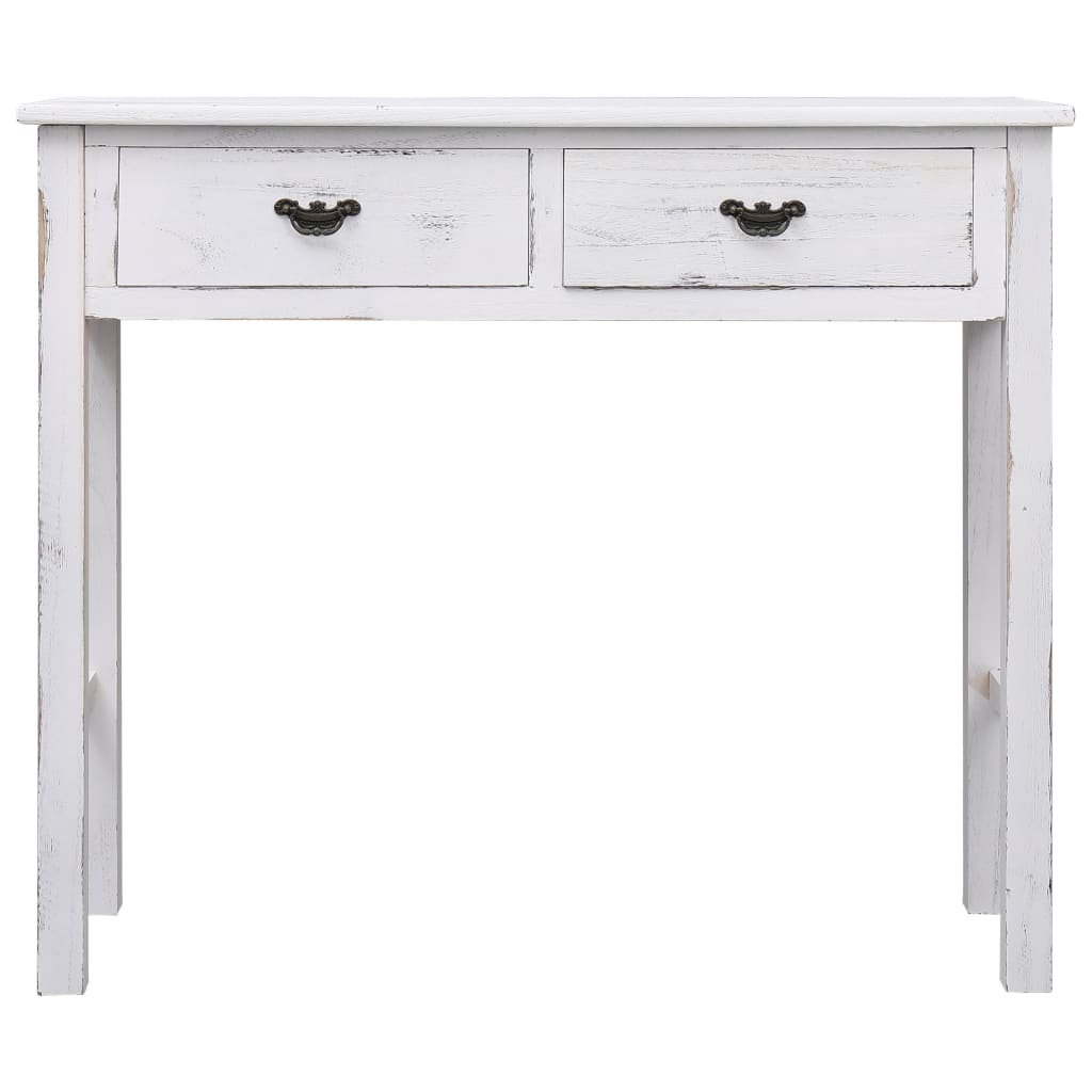 Console Table Antique White 90x30x77 cm Wood - Newstart Furniture