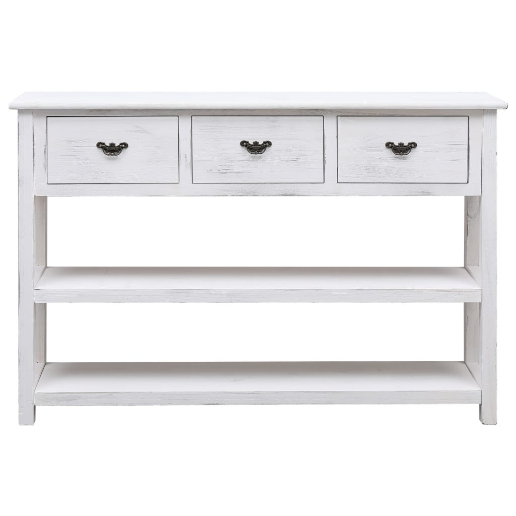 Sideboard Antique White 115x30x76 cm Wood - Newstart Furniture