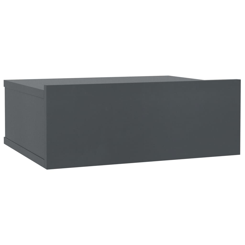 Floating Nightstand Grey 40x30x15 cm Engineered Wood - Newstart Furniture