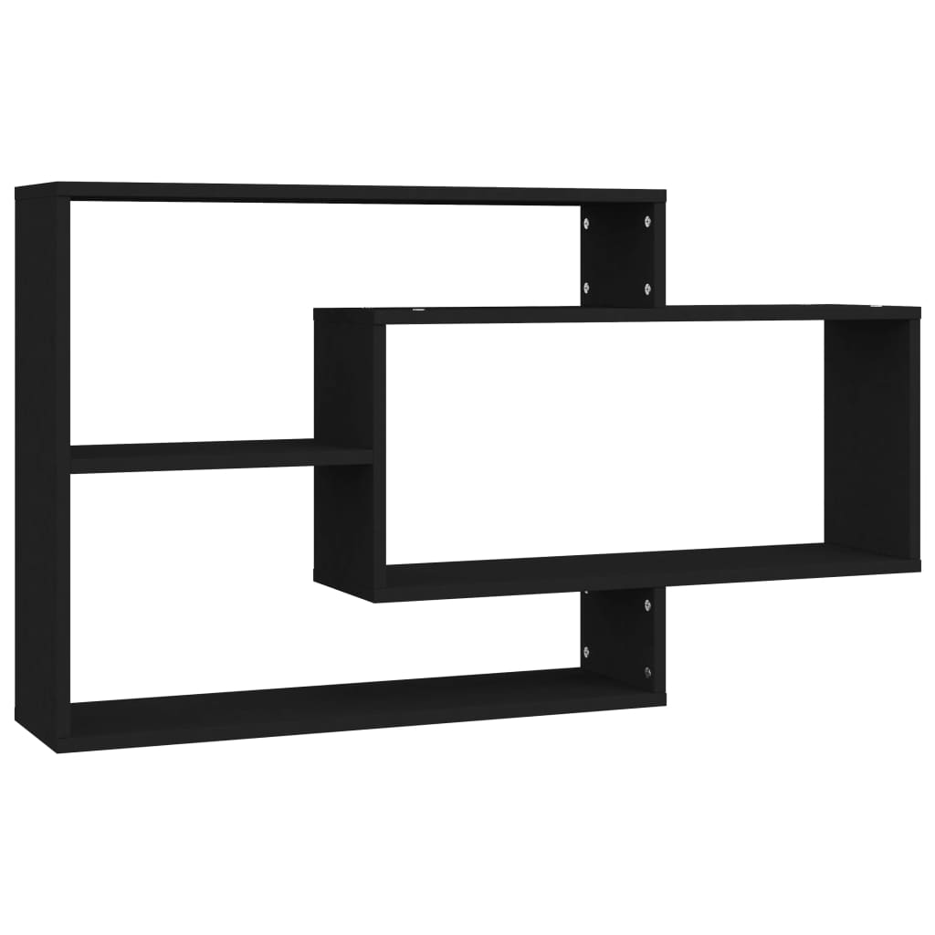 Wall Shelves Black 104x20x58.5 cm Engineered Wood - Newstart Furniture