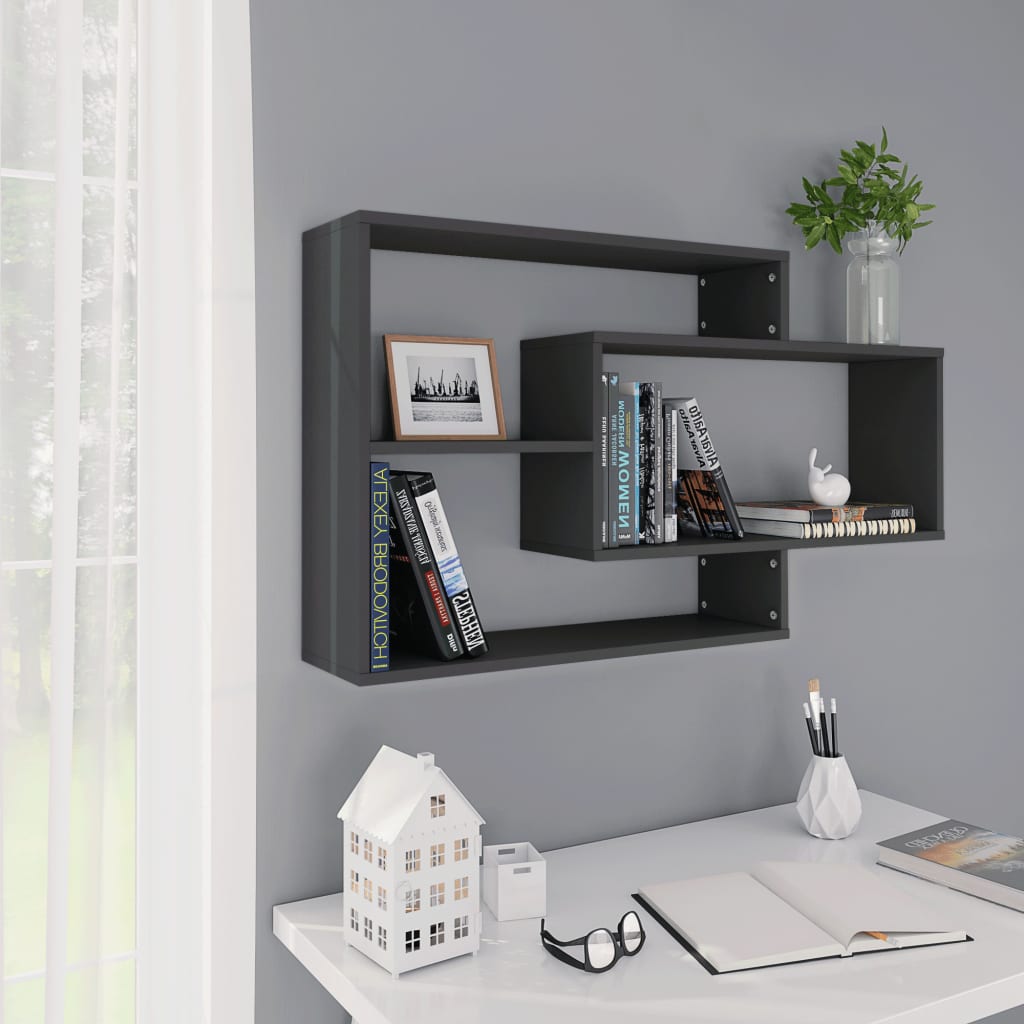 Wall Shelves Grey 104x20x58.5 cm Engineered Wood - Newstart Furniture