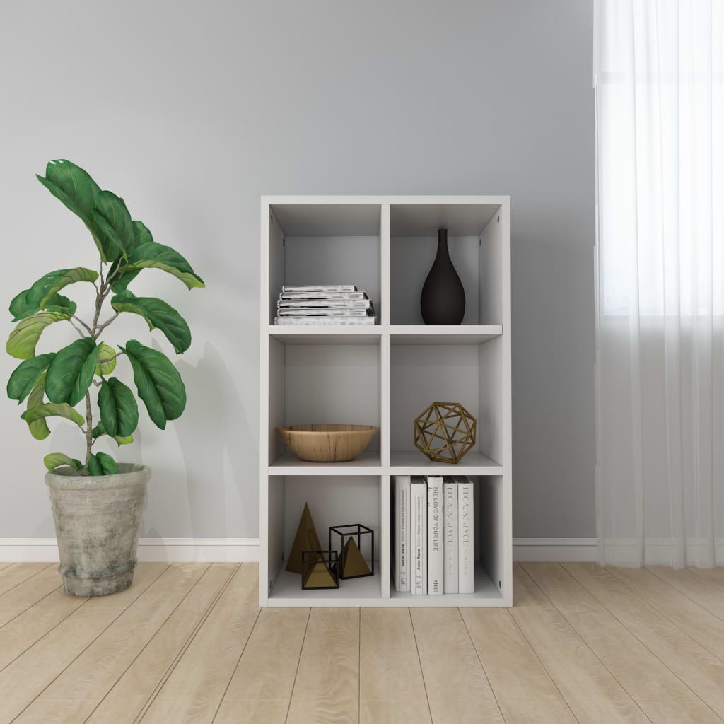 Book Cabinet/Sideboard White 66x30x97.8 cm Engineered Wood - Newstart Furniture