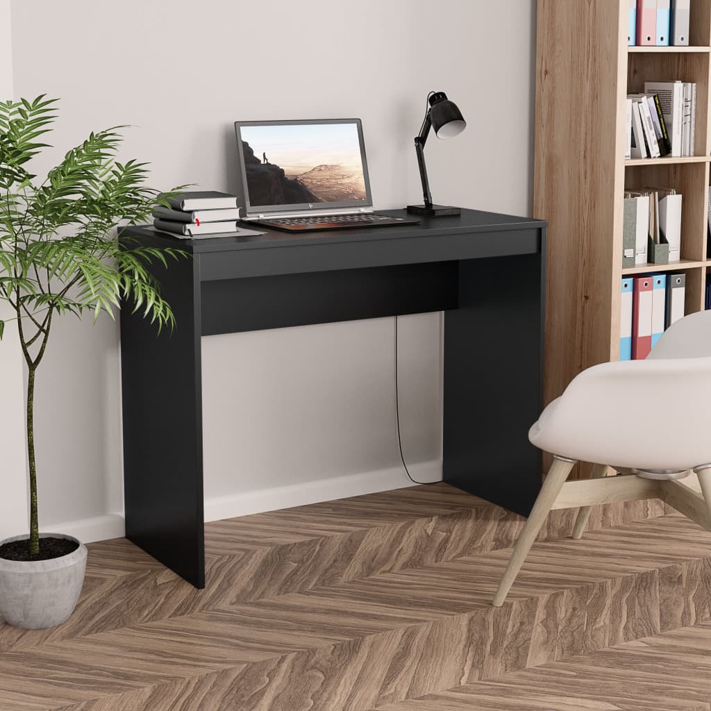 Desk Black 90x40x72 cm Engineered Wood - Newstart Furniture