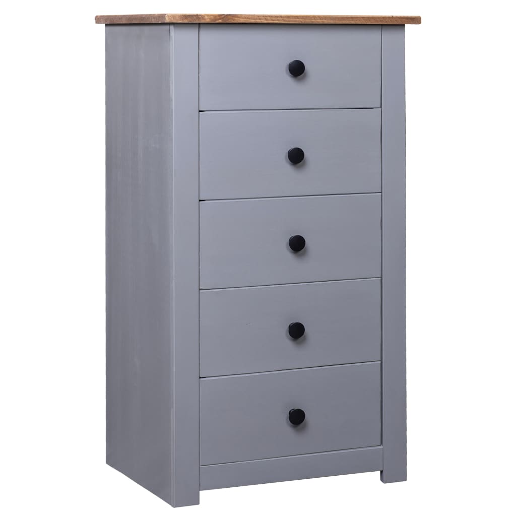 Sideboard Grey 46x40x89 cm Pine Panama Range - Newstart Furniture