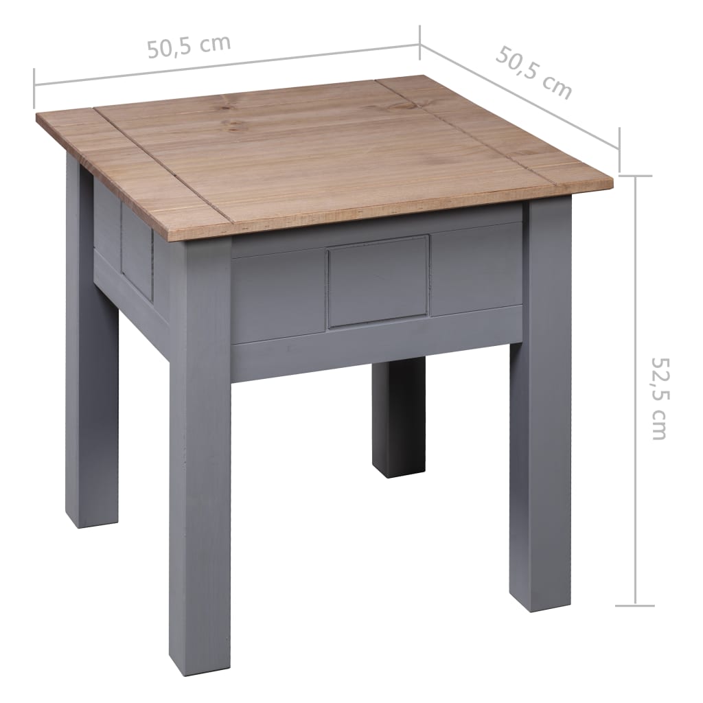 Nightstand Grey 50.5x50.5x52.5 cm Pine Panama Range - Newstart Furniture
