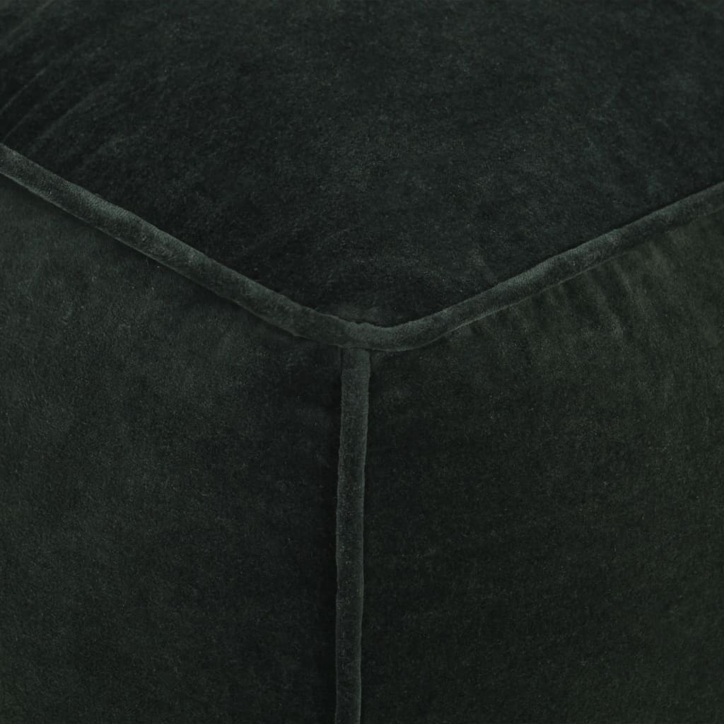 Pouffe Cotton Velvet 40x40x40 cm Forest Green - Newstart Furniture