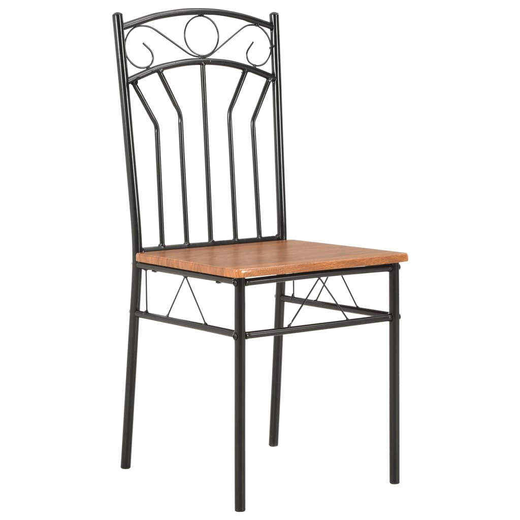 Dining Chairs 4 pcs Brown MDF - Newstart Furniture