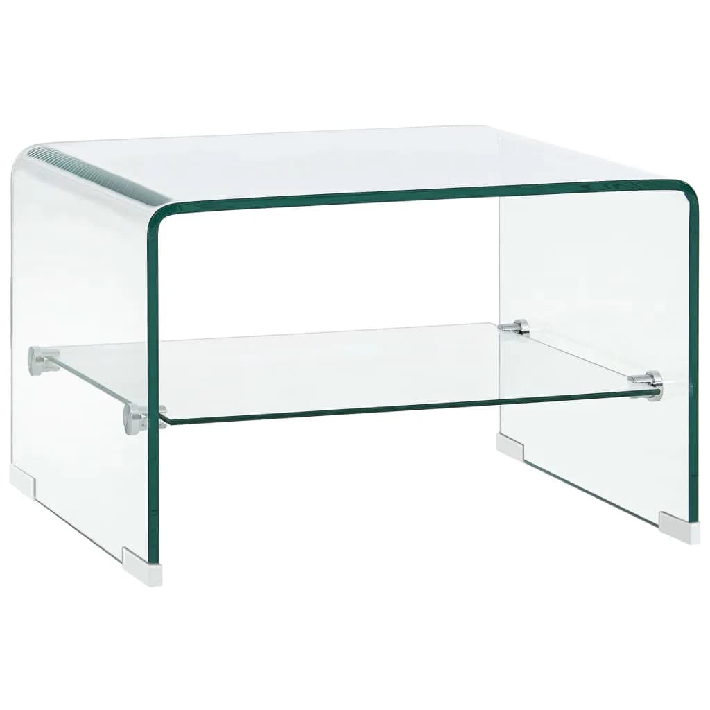 Coffee Table Clear 50x45x33 cm Tempered Glass - Newstart Furniture