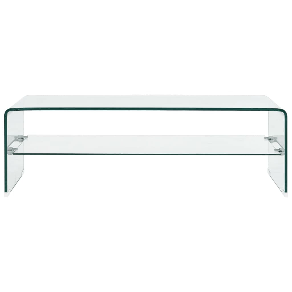 Coffee Table Clear 98x45x31 cm Tempered Glass - Newstart Furniture