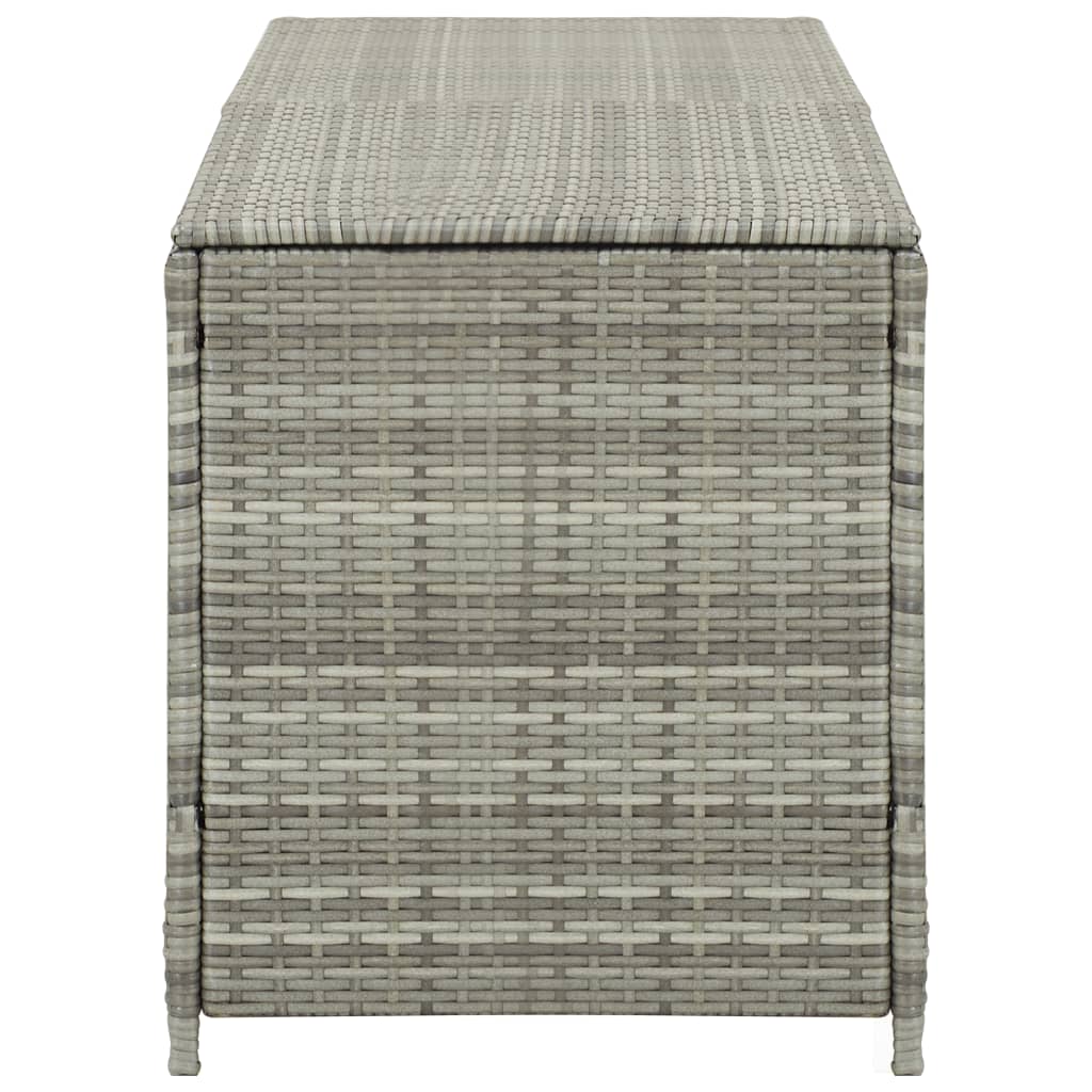 Garden Storage Box Poly Rattan 200x50x60 cm Grey - Newstart Furniture