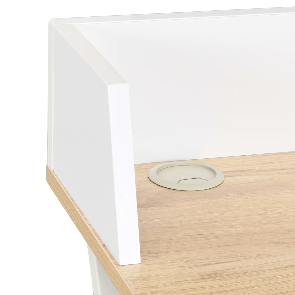 Desk White and Natural 80x50x84 cm - Newstart Furniture