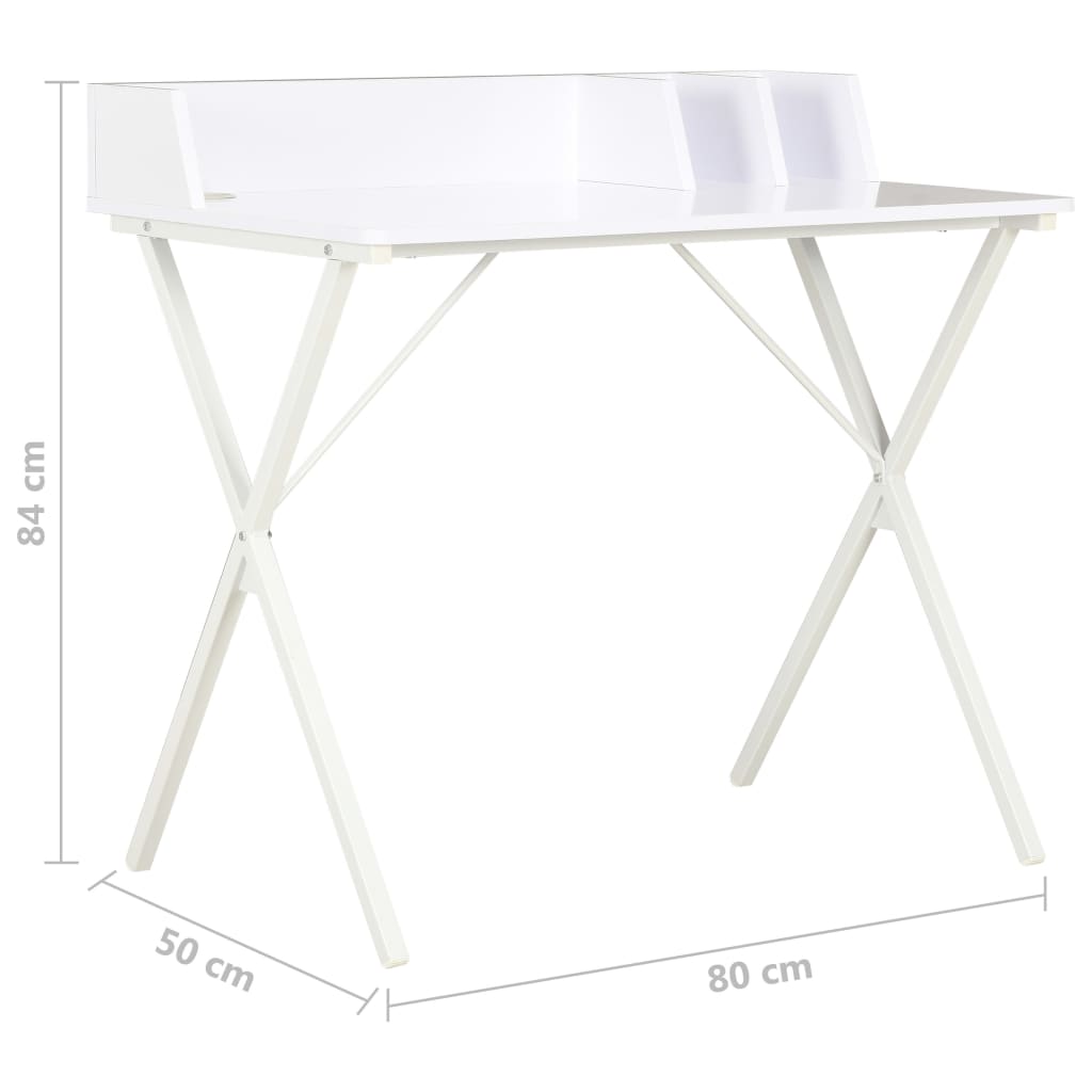 Desk White 80x50x84 cm - Newstart Furniture