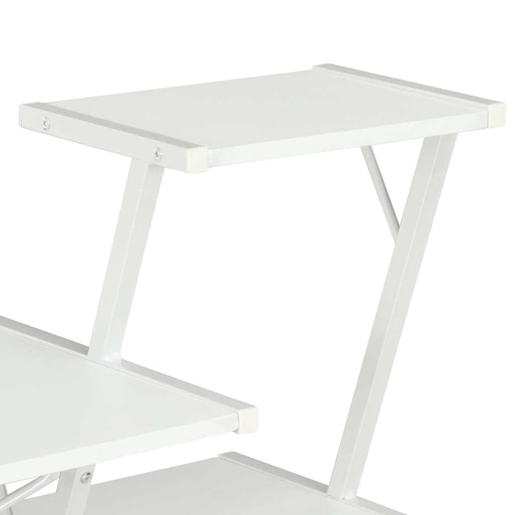 Desk with Shelf White 116x50x93 cm - Newstart Furniture