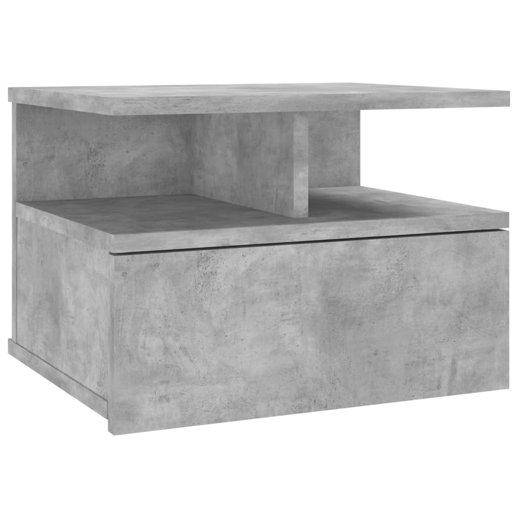 Floating Nightstand Concrete Grey 40x31x27 cm Engineered Wood - Newstart Furniture