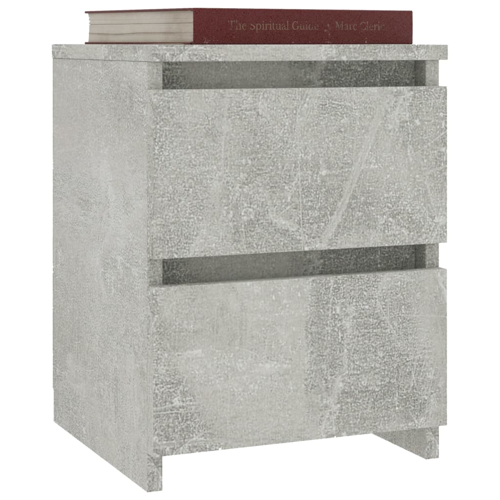 Bedside Cabinets 2 pcs Concrete Grey 30x30x40 cm Engineered Wood - Newstart Furniture