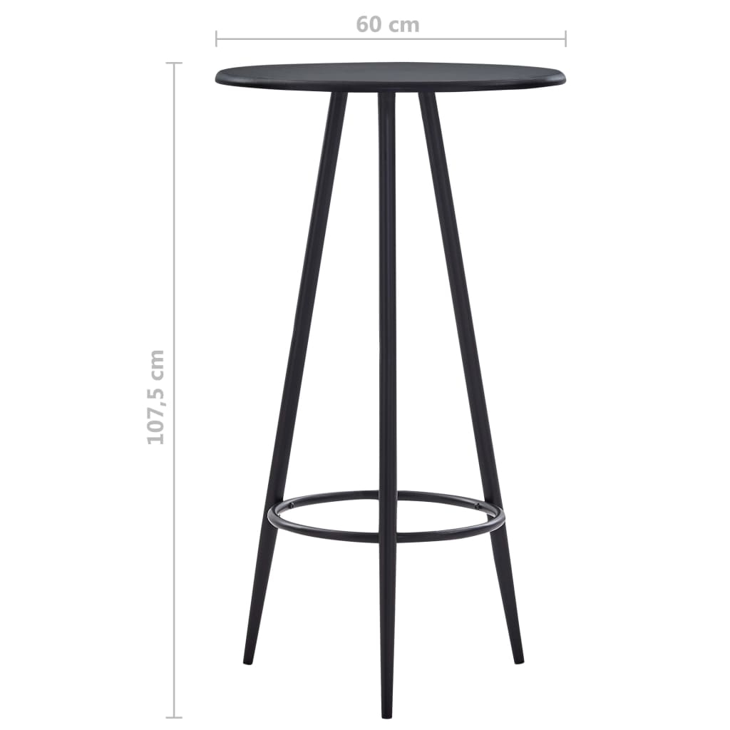 Bar Table Black 60x107.5 cm MDF - Newstart Furniture