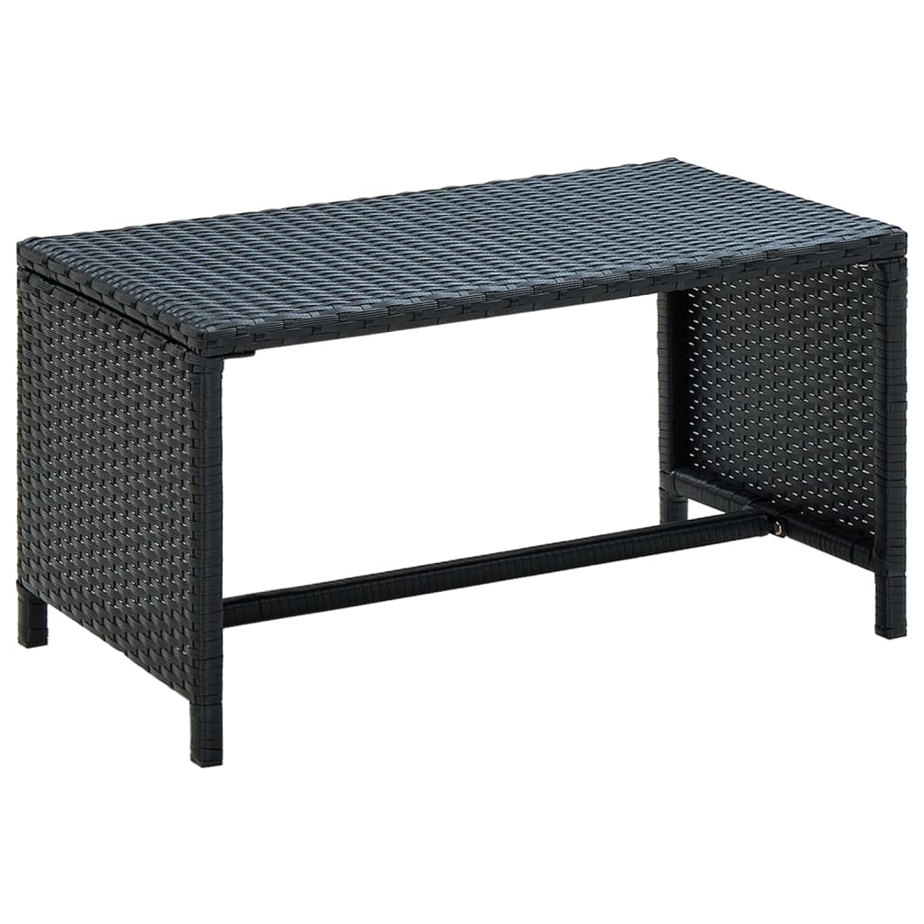Coffee Table Black 70x40x38 cm Poly Rattan - Newstart Furniture