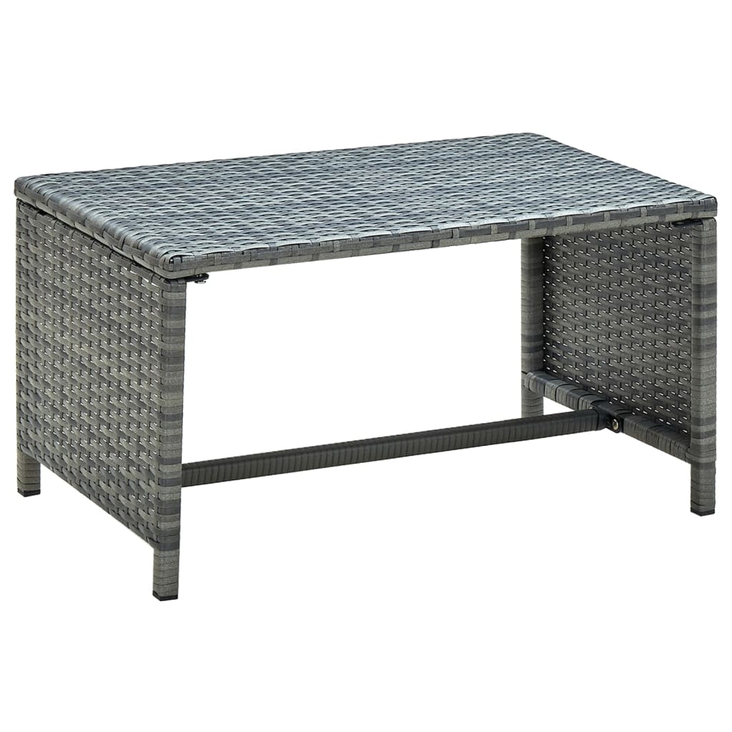 Coffee Table Anthracite 70x40x38 cm Poly Rattan - Newstart Furniture