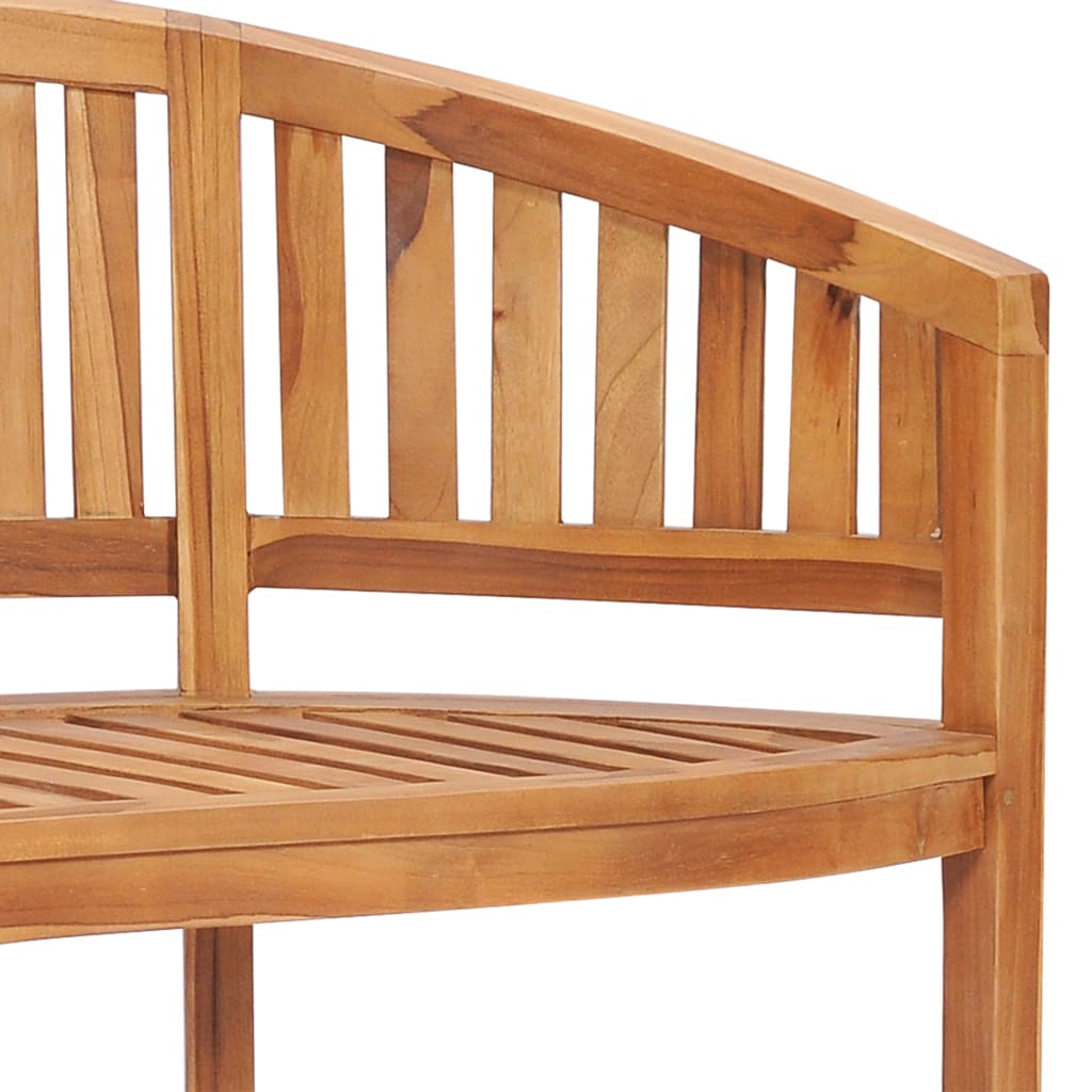 Banana Bench 151 cm Solid Teak Wood - Newstart Furniture
