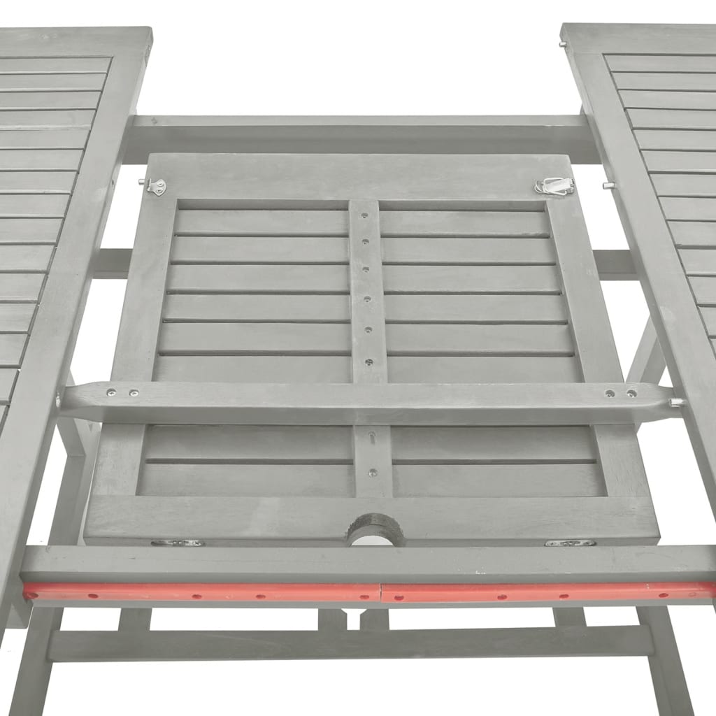 Garden Table Grey 200x100x75 cm Solid Acacia Wood - Newstart Furniture