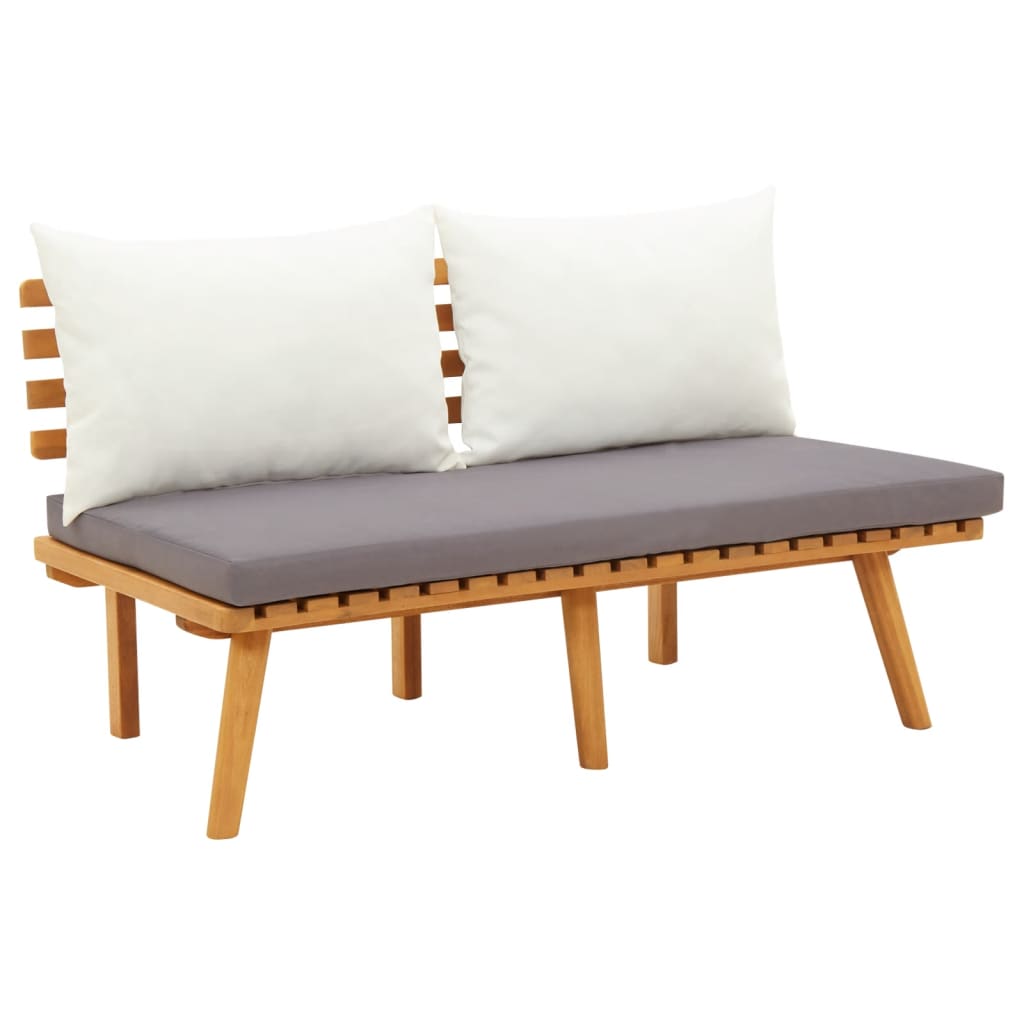Garden Bench with Cushions 115 cm Solid Acacia Wood - Newstart Furniture