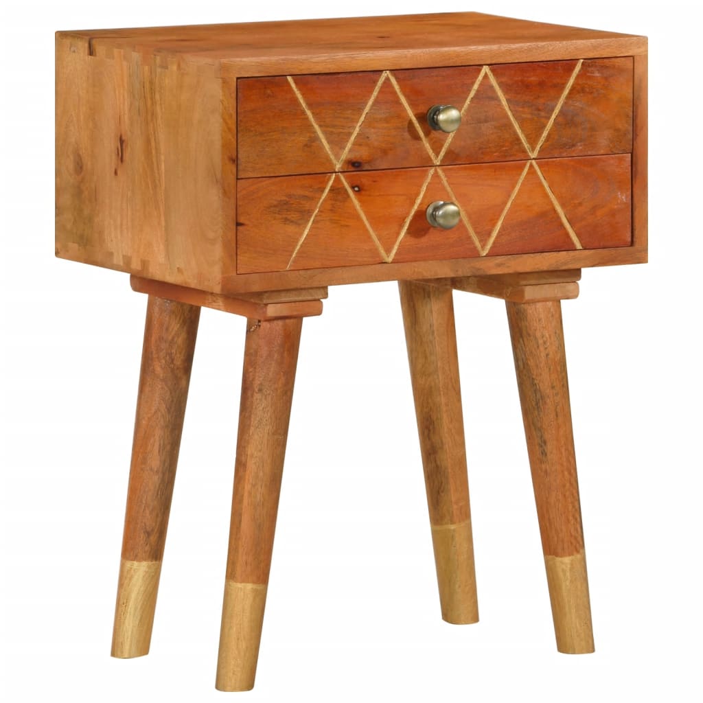 Bedside Cabinet 43x30x58 cm Solid Mango Wood - Newstart Furniture