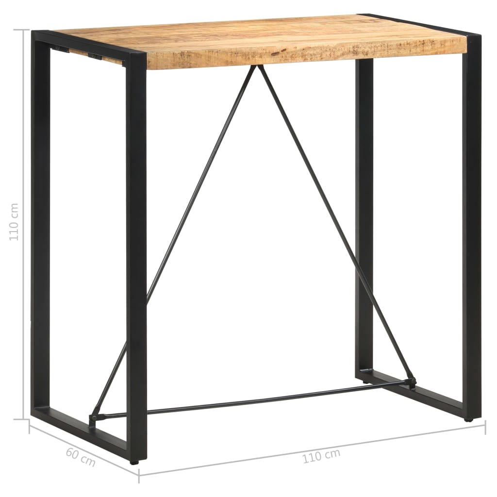 Bar Table 110x60x110 cm Solid Mango Wood - Newstart Furniture