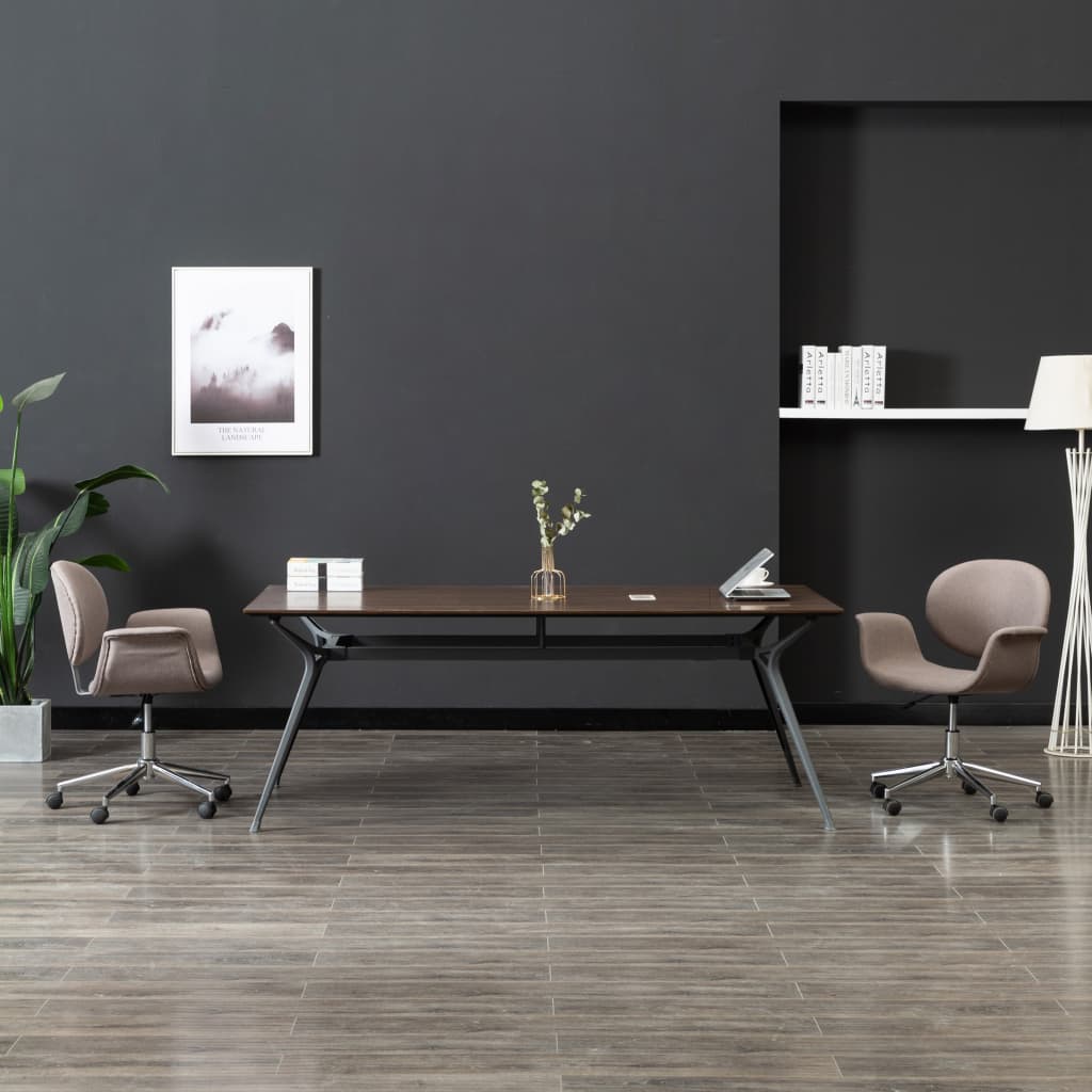 Swivel Dining Chair Taupe Fabric - Newstart Furniture