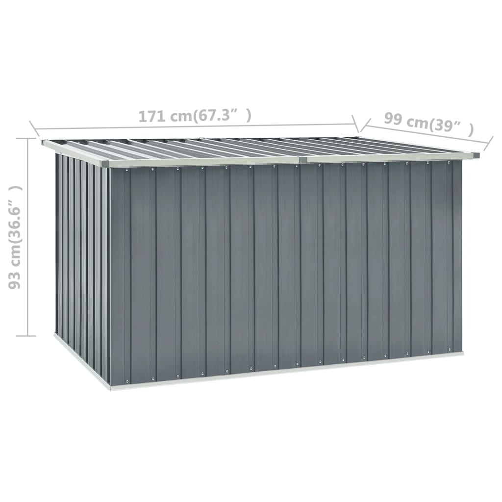 Garden Storage Box Grey 171x99x93 cm - Newstart Furniture