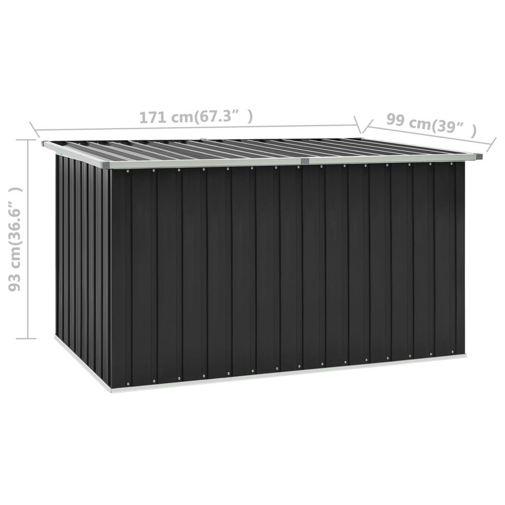 Garden Storage Box Anthracite 171x99x93 cm - Newstart Furniture