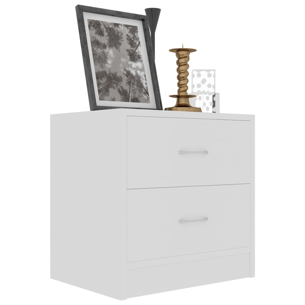 Bedside Cabinet White 40x30x40 cm Engineered Wood - Newstart Furniture