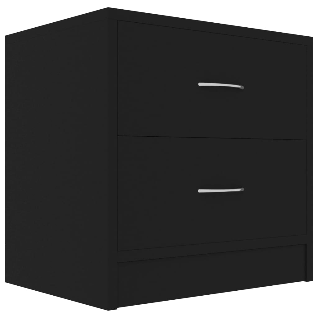 Bedside Cabinets 2 pcs Black 40x30x40 cm Engineered Wood - Newstart Furniture
