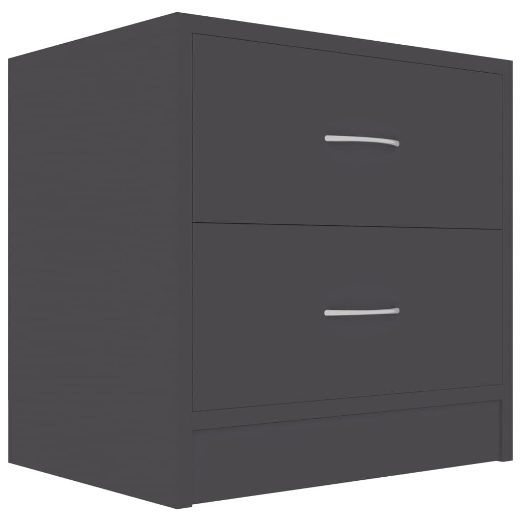 Bedside Cabinet Grey 40x30x40 cm Engineered Wood - Newstart Furniture