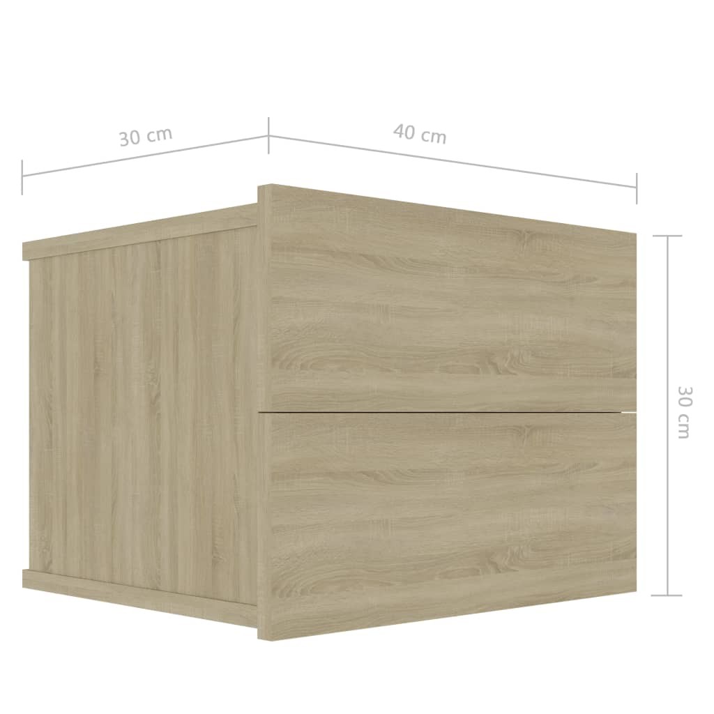 Bedside Cabinets 2 pcs Sonoma Oak 40x30x30 cm Engineered Wood - Newstart Furniture