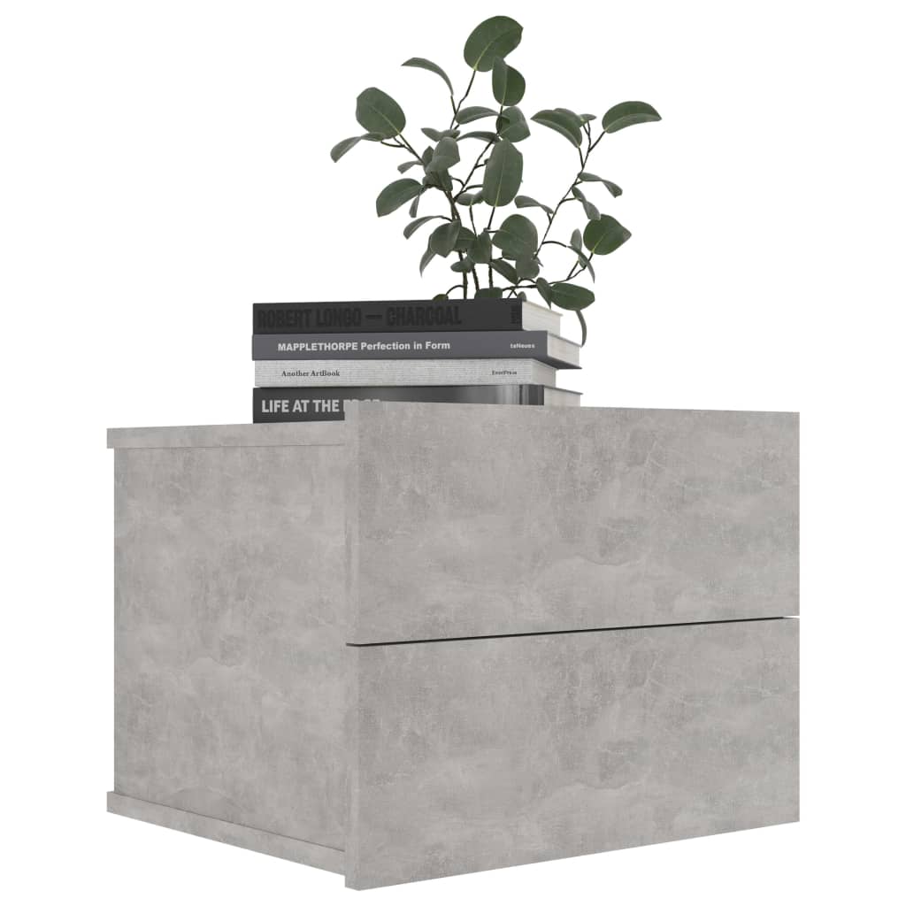 Bedside Cabinets 2 pcs Concrete Grey 40x30x30 cm Engineered Wood - Newstart Furniture