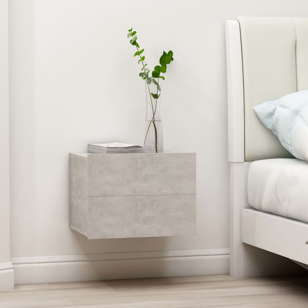Bedside Cabinets 2 pcs Concrete Grey 40x30x30 cm Engineered Wood - Newstart Furniture