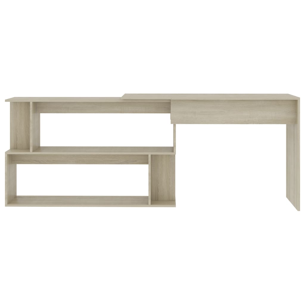 Corner Desk Sonoma Oak 200x50x76 cm Engineered Wood - Newstart Furniture