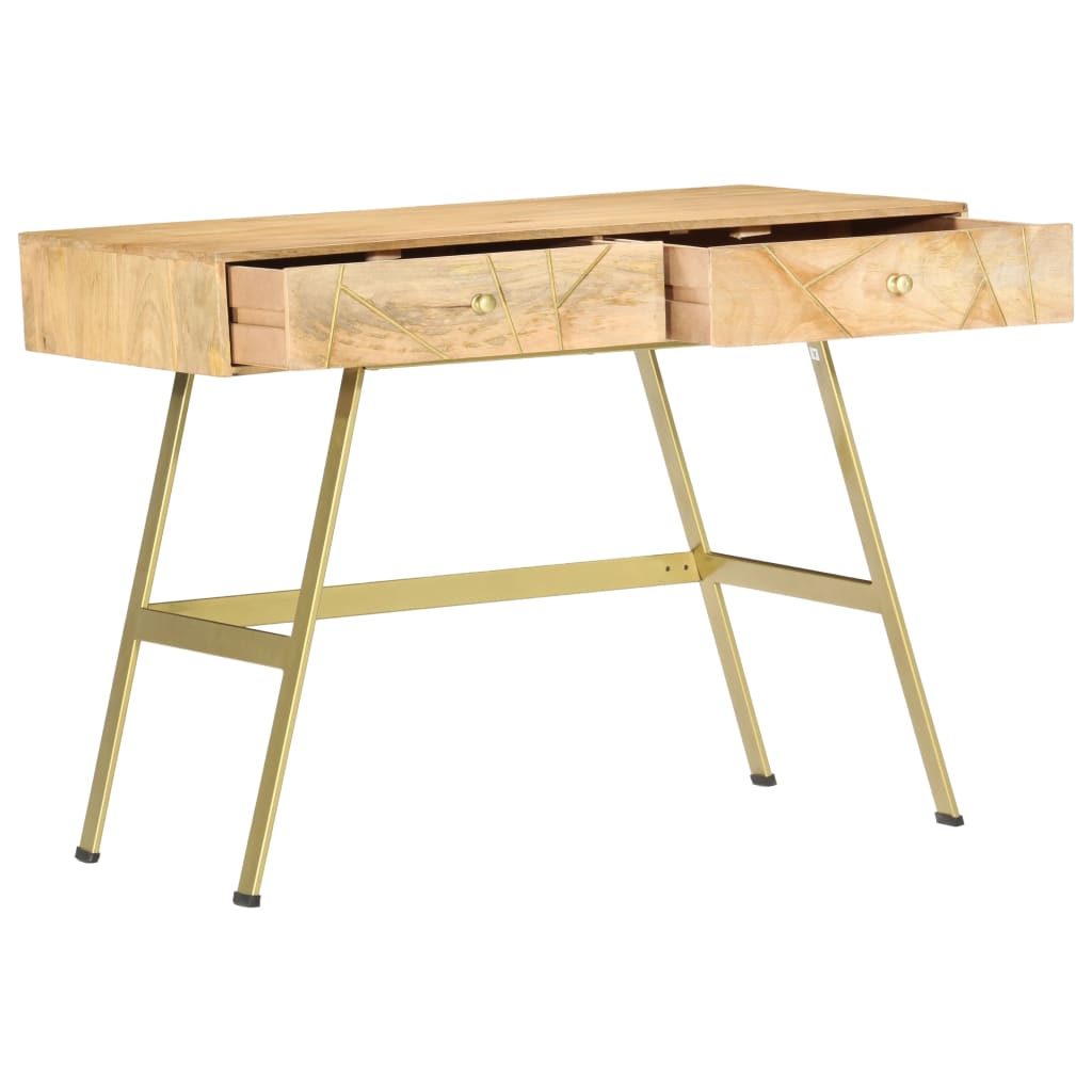 Writing Desk with Drawers 100x55x75 cm Solid Mango Wood - Newstart Furniture