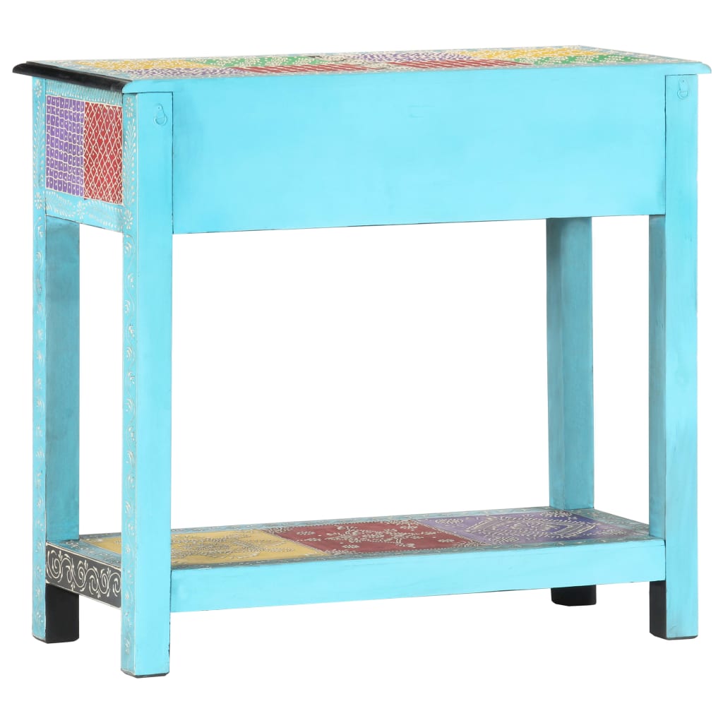 Hand Painted Console Table 80x35x75 cm Solid Mango Wood - Newstart Furniture