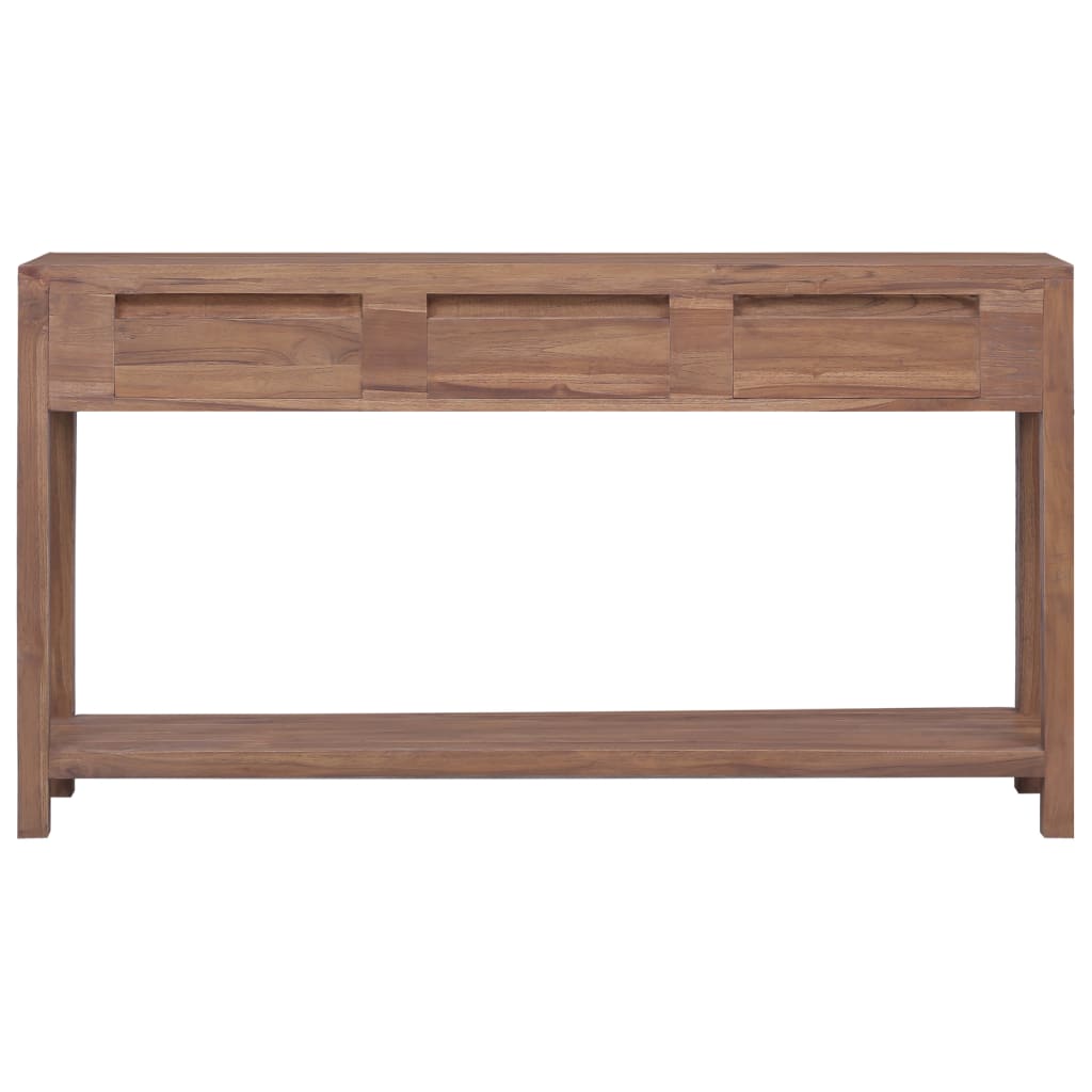 Console Table 145x30x80 cm Solid Teak Wood - Newstart Furniture