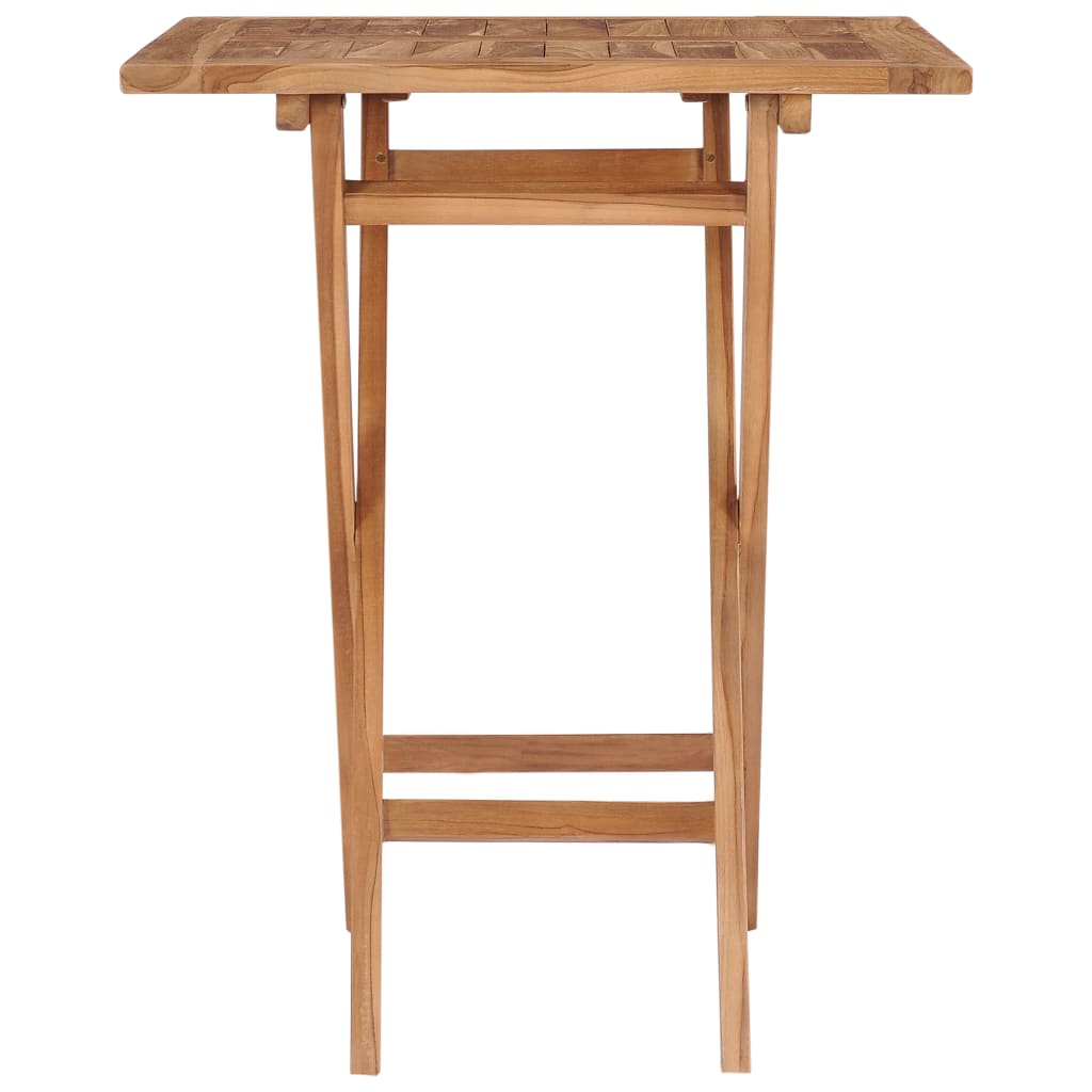 Folding Garden Table 60x60x75 cm Solid Teak Wood - Newstart Furniture