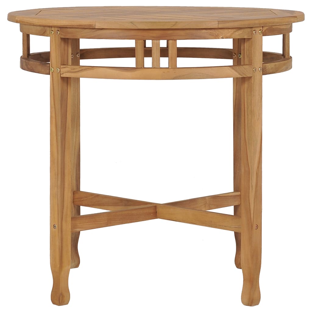 Dining Table Ø 80 cm Solid Teak Wood - Newstart Furniture