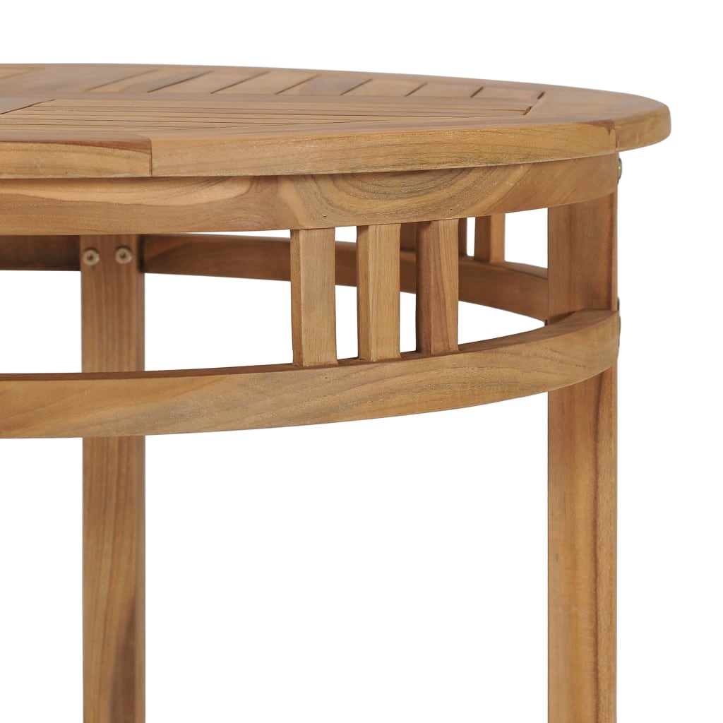 Dining Table Ø 80 cm Solid Teak Wood - Newstart Furniture