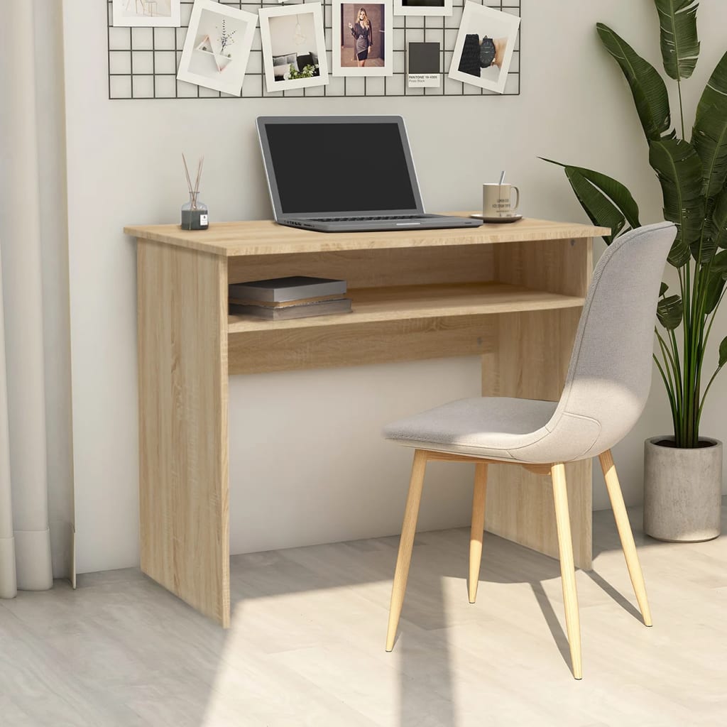 Desk Sonoma Oak 90x50x74 cm Engineered Wood - Newstart Furniture