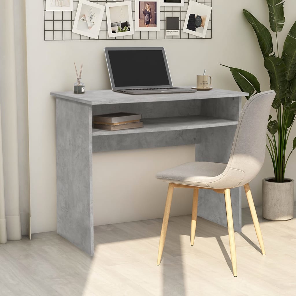 Desk Concrete Grey 90x50x74 cm Engineered Wood - Newstart Furniture