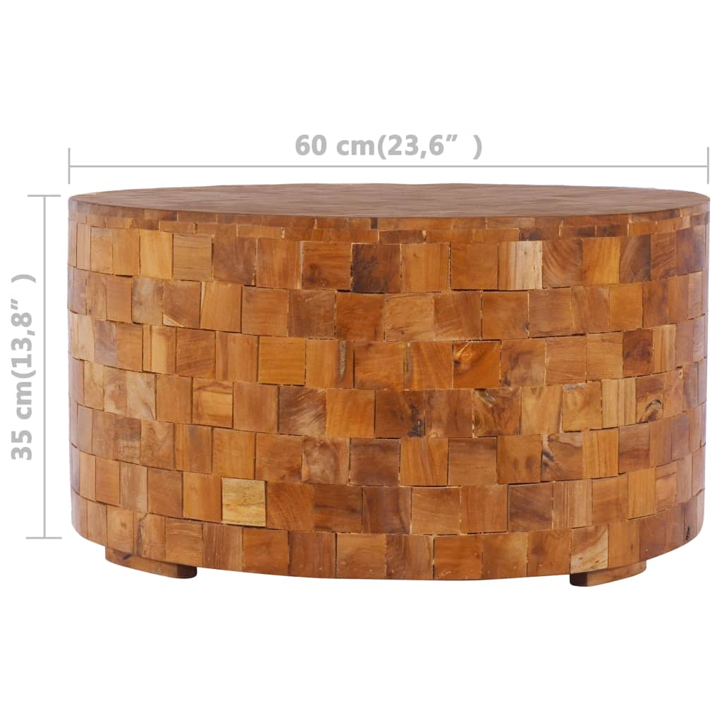 Coffee Table 60x60x35 cm Solid Teak Wood - Newstart Furniture