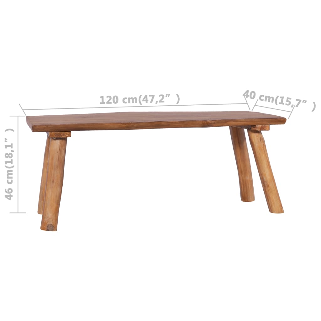 Garden Bench 120 cm Solid Teak Wood - Newstart Furniture